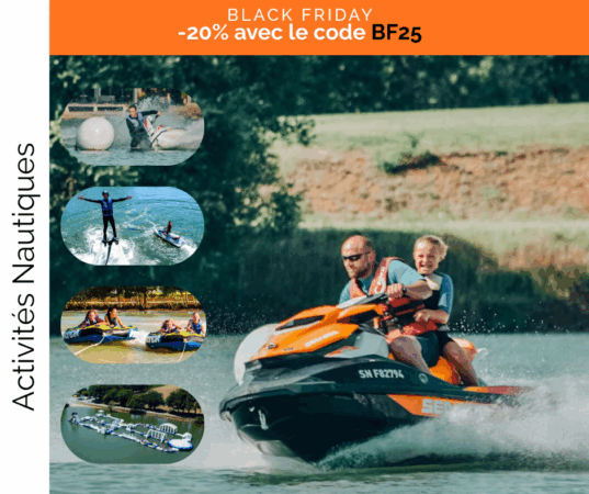 Black Friday 25 - activités nautiques : Jet-ski AquaPark, Water Jump à coté de Nantes